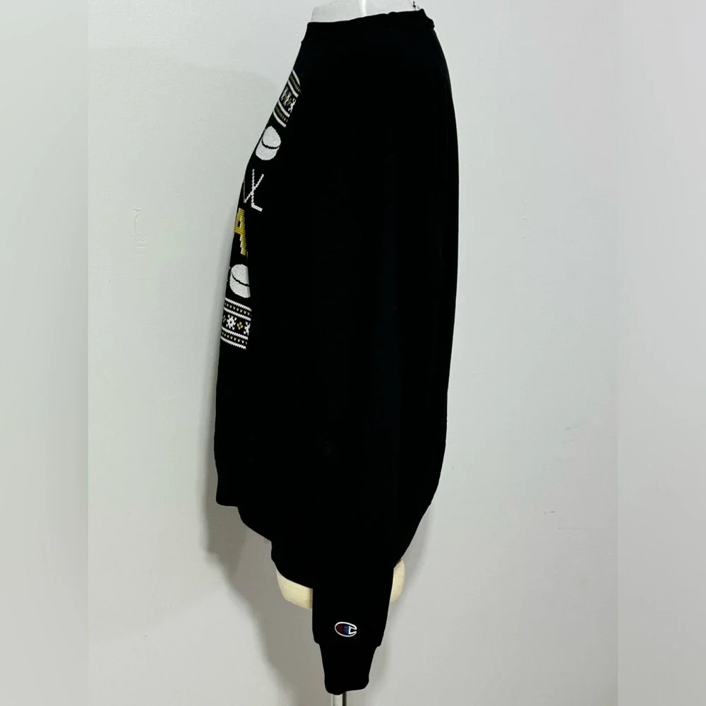 Champion Color Black Not A Big Deal Ugly Sweater Men Size Large - Picture 3 of 5